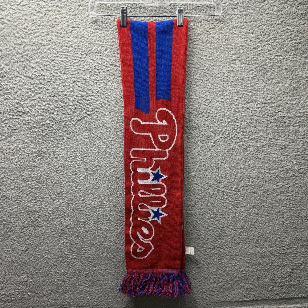 FOCO Philadelphia Phillies Scarf One Size Red & Blue Big Logo Winter Scarf